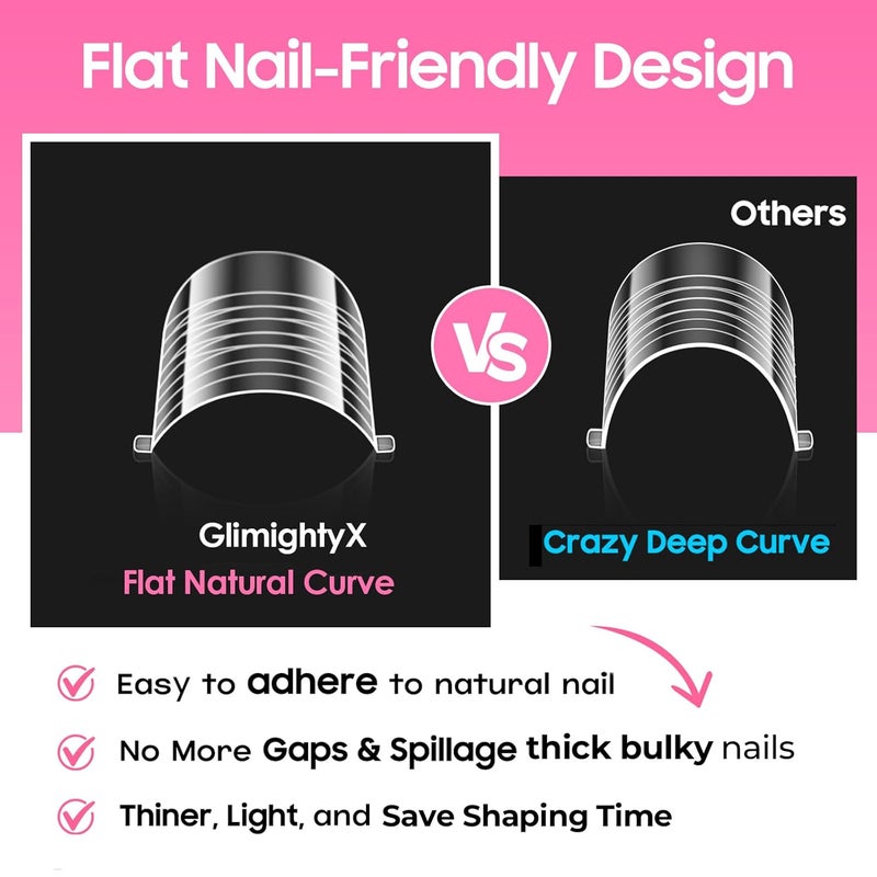 GlimightyX Straight Flat Polygel Nail Forms for Finger and Toes, Pre-etched No File Dual Forms Molds for Large Wider Normal Petite Finger &Toe Nail Beds,16 Sizes 000 to 13 - Image 5